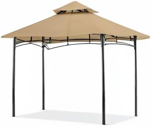 MASTERCANOPY Outdoor Garden Gazebo for Patios with Stable Steel Farme (9x9,Beige)