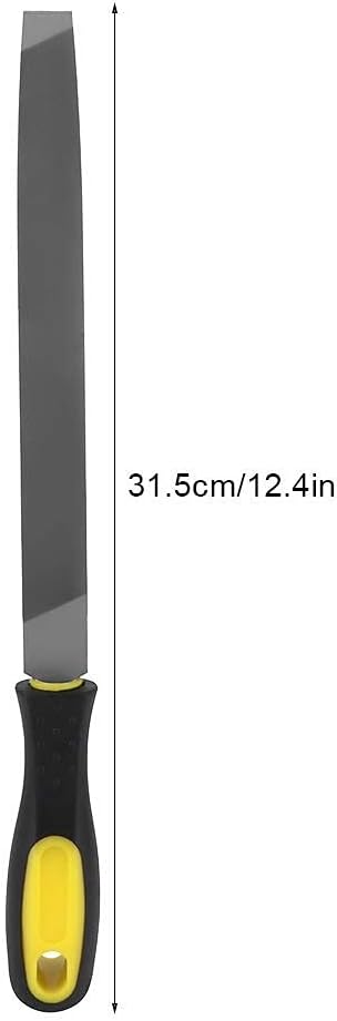 8in Flat Mill File, Smooth Blade with Ergonomic Handle, T12 carbon tool steel Edge Metal File Sharpening for Drills and All Edge, Lawn Mower Blade, Garden Shears, Chisels, etc