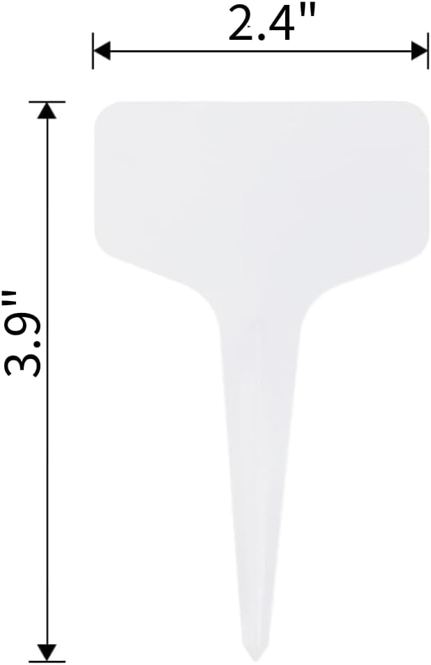 100 T-Type Plastic Plant Labels (Garden Markers Waterproof Signs for Outdoor Plant Tags Plant Markers Supplies (NO Pen) Plant T-Type Tags Indoor Herb Nursery Garden Labels