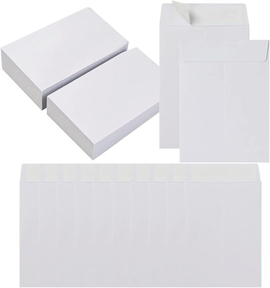 100 Pack Seed Envelopes Self-Adhesive Small Coin Envelopes Seed Storage Packets for Garden, Office or Wedding Gift (White, 3 1/4 ×4 1/2 inches)