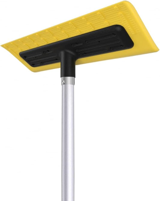Never-Scratch SnowBuster | 12-Foot Snow Roof Rake | EVA Soft Foam Pad Snow Removal Tool | Adjustable Shovel Scratch Free | S-Shaped Push/Pull Design for House Roof, Solar Panels, Car Snow, and Leaves