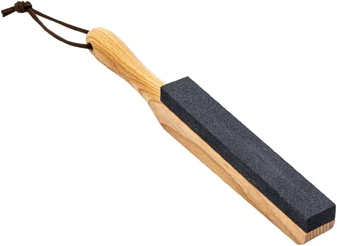 Berry&Bird Sharpening Stone File Garden Tool Sharpener with Handle, 180 Grits Silicon Carbide, Sharpening Knife, Axe, Hatchet, Lawn Mower Blade, Spade, Ideal for Garden, Chefs & Knife Enthusiasts