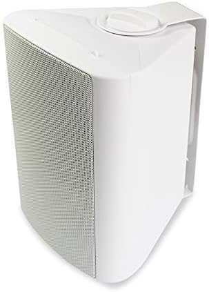 Herdio 4 Inches Passive Indoor Outdoor Speakers Waterproof Wired 200 Watt with Powerful Bass,Wall Mount Speakers for Patio Garage Covered Deck