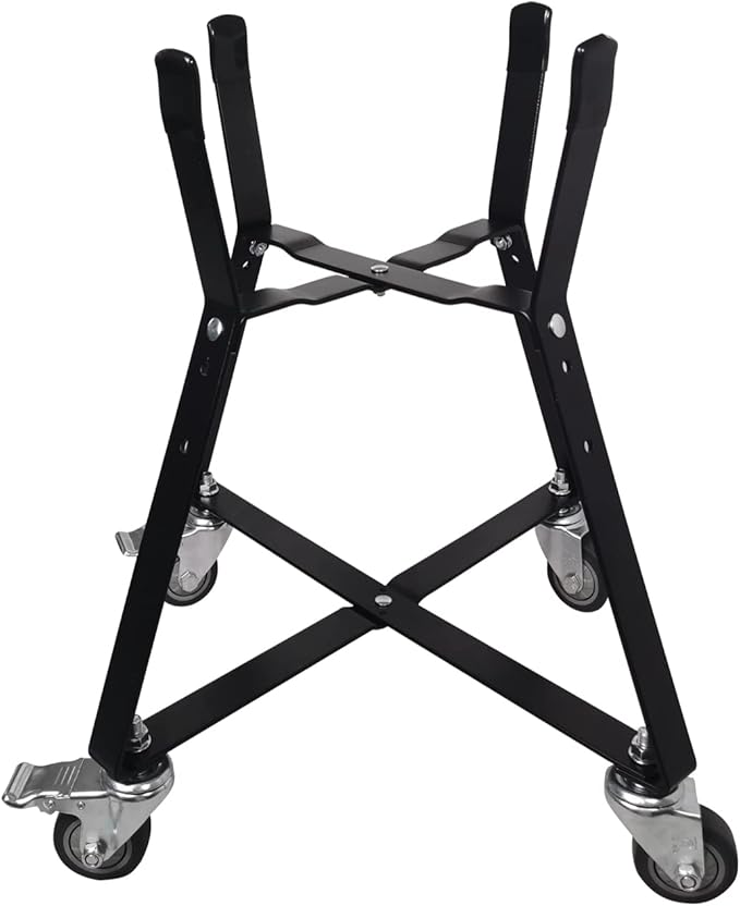Rolling Cart for Kamado Joe Junior 13.5" Grill Stand for Kamado Joe Accessories, Rolling Nest with Heavy Duty Locking Caster Wheels Powder Coated Steel for Smoker Kamado Grill Stand Black