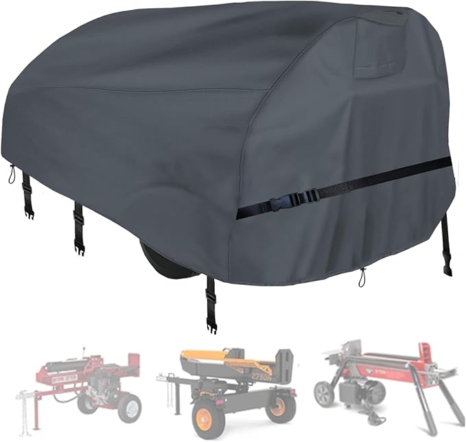 Log Splitter Cover (89×45×39 inch) for 15-45tons Log Splitter All Weather Protection, Cover for Wood Splitter,Log Splitter Cover Waterproof Heavy Duty, Cover for Wood Splitter,Gray