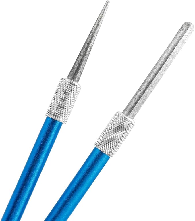 2Pcs Serrated Knife Sharpener, Retractable Diamond Sharpening Rod Portable Pocket Knife Steel Sharpener Rod Multifunctional Knife Sharpening Tool for Outdoor Kitchen Fishing Hunting