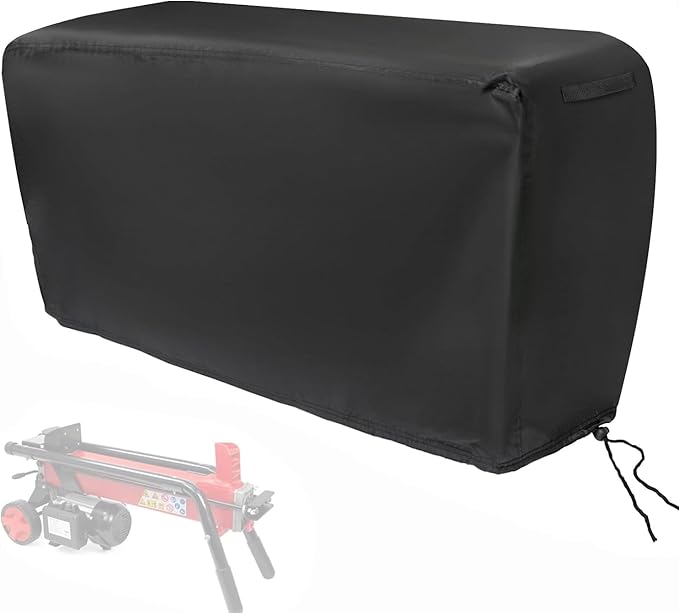 Log Splitter Cover Waterproof 900D Oxford Cloth 37.8" x 11.8" x 19.3" Suitable for 5-9 ton Gas or Electric Log splitters Weather-Resistant Wood Splitter Cover (5-9 Ton)