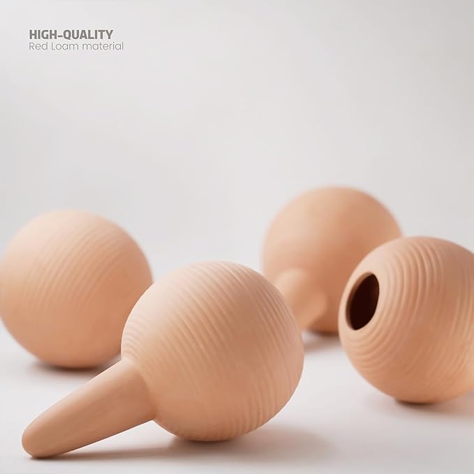 Plant Watering Globes Set of 4, 14oz Terracotta Self-Watering Globes for PottedPlants, Watering Planter Insert Bulbs with Cork Stoppers, Automatic Watering Spikes for Indoor&Outdoor Plants