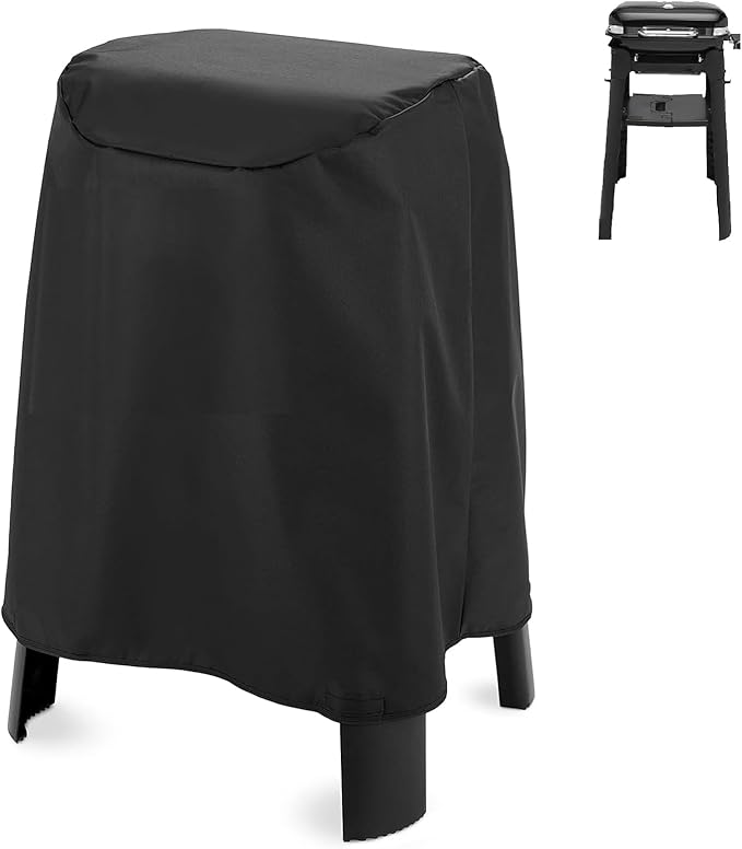 Grill Cover for Weber Lumin Electric Grill with Stand, Lumin Compact Grill with Stand, 600D Heavy Duty Waterproof UV Resistant Cover for Weber Lumin/Compact with Stand, Grill Accessory (Cover Only)