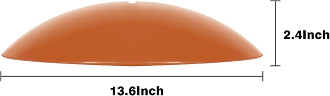 13" Hummingbird Feeder Shade Cover,Bird Feeders Dome Rain Cover,Squirrel Baffle for Shepherd's Hook Outdoors (Orange), 1 Pack