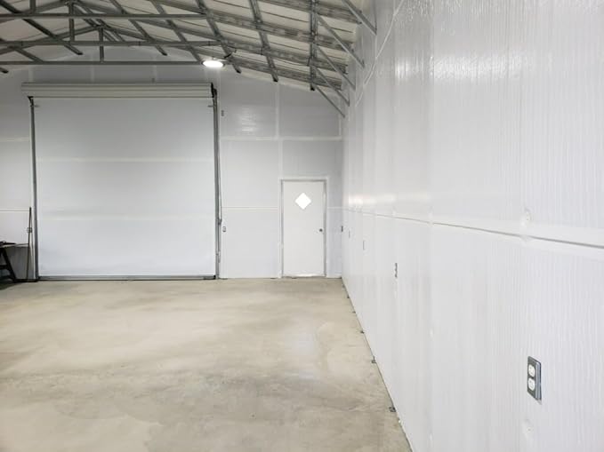 BlueTex Roll Up Garage Door Insulation Kit for Cooling Down Metal Buildings – Easy to Install Complete Insulation for Garage Doors Up to 12'x12' - Covers 150 Sq Ft of Large Single Door