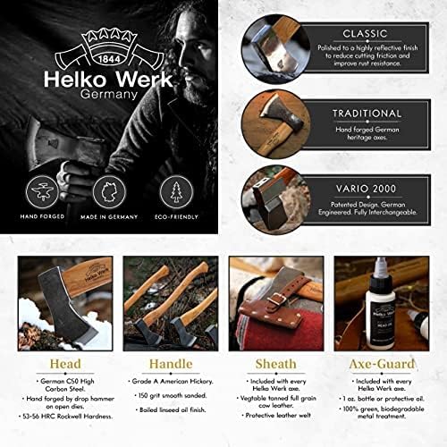 1844 Helko Werk Germany Handforged German Twisted Aluminum Splitting Wedge - 1.75 lbs Log Splitter Wedge for Splitting Firewood - Firewood Splitter Wood Slitter Tool (Aluminum Splitting Wedge) #13428