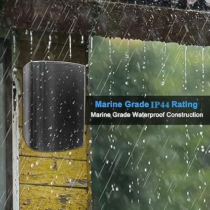 Herdio 6.5 Inch 400W Outdoor Speakers Wired Waterproof with Powerful Bass,Wall Mount Speakers for Patio Garage Covered Deck,All-Weather(Pair,Black)