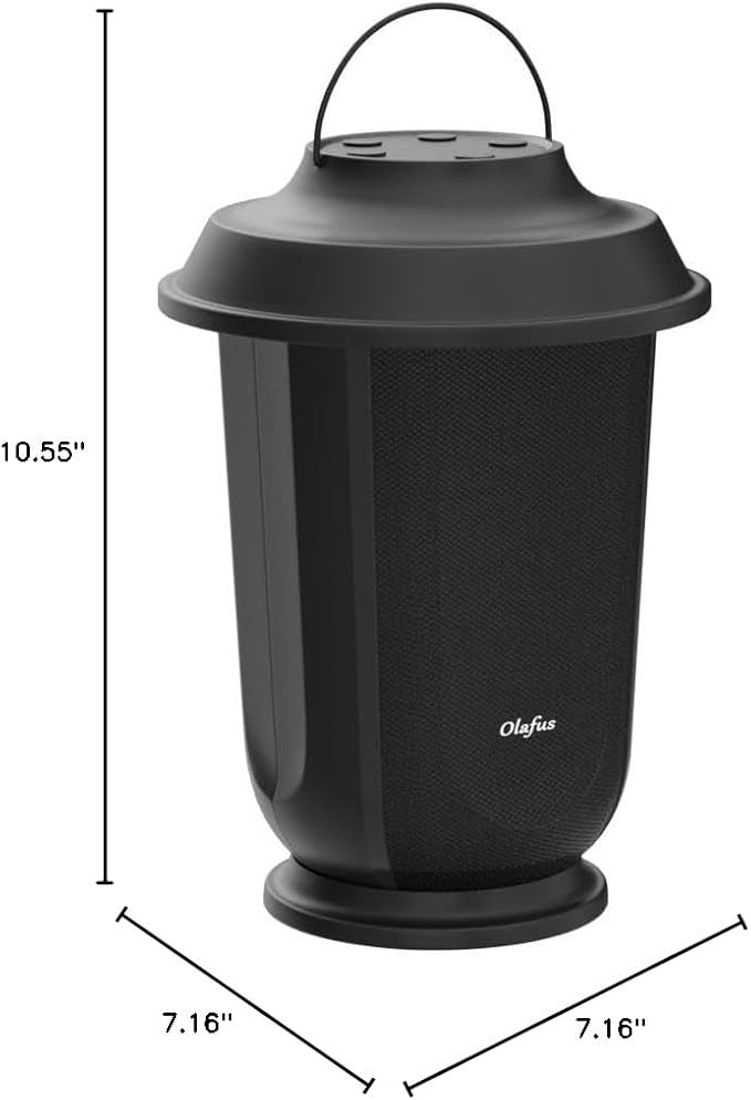 Olafus Outdoor Bluetooth Speakers 2 Packs, 40W True Wireless Stereo Patio Speaker Dual Pairing Lantern Speaker, 20 Warm White LED, Rich Bass for Garden Yard Camping