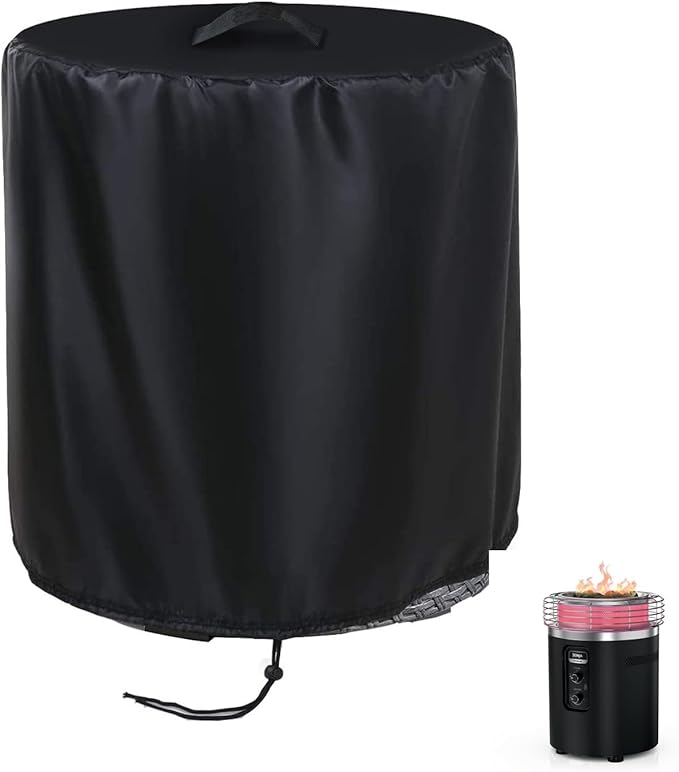 Pomer Fire pit Covers For NanJa Fireside360 Outdoor Heater Firepit-Round Firepit Cover 24*28Inch