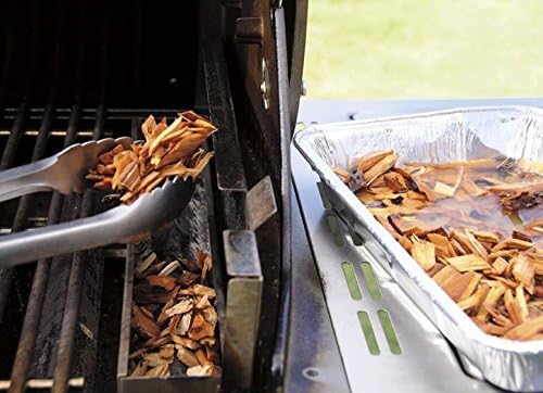 Camerons All Natural Hickory Wood Chips for Smoker -260 Cu. In. Bag, Approx 2 Pounds- Kiln Dried Coarse Cut BBQ Grill Wood Chips for Smoking Meats - Barbecue Smoker Accessories- Grilling Gifts for Men