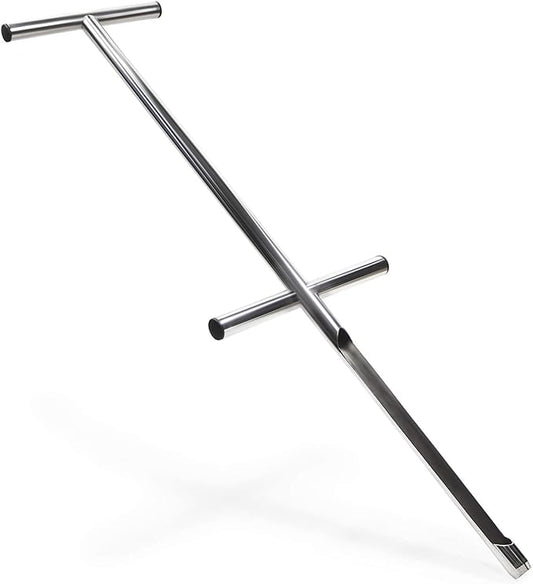 Varomorus Soil Sampler Probe 36" Stainless Steel Tubular T-Style Handle with Footsteps.
