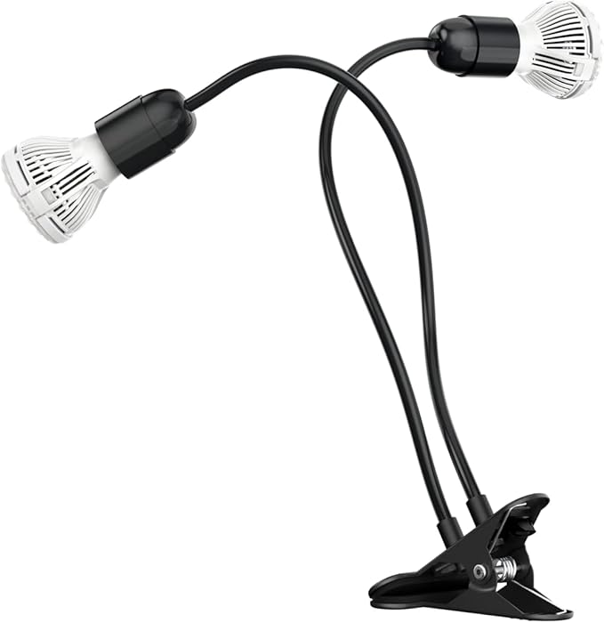 SANSI LED Grow Lights for Indoor Plants, Lifetime Free Bulb Replacement, 300W Full Spectrum Dual Gooseneck Clip Plant Grow Light with Optical Lens for High PPFD Growing Power Lamp