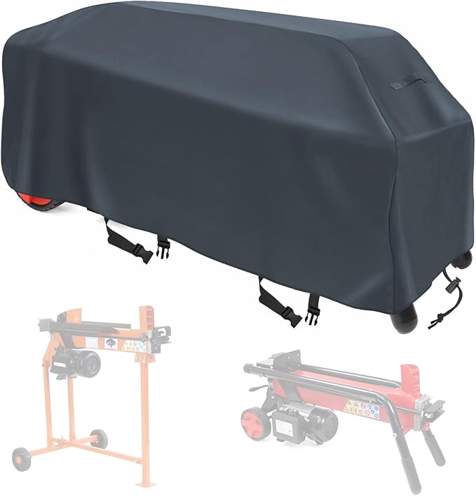 Log Splitter Cover for 5-9 Ton Gas-Powered and Electric-Powered Horizontal Log Splitters. Waterproof Outdoor All-Weather - Thickened and Tear-Resistant, Dustproof, Rainproof and UV-Proof