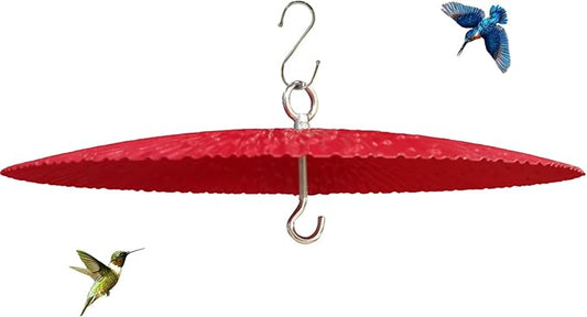 13" Bird Feeder Baffle, Metal Hummingbird Feeder Rain Guard, Metal Hanging Baffle Weather Guard Cover for Outside
