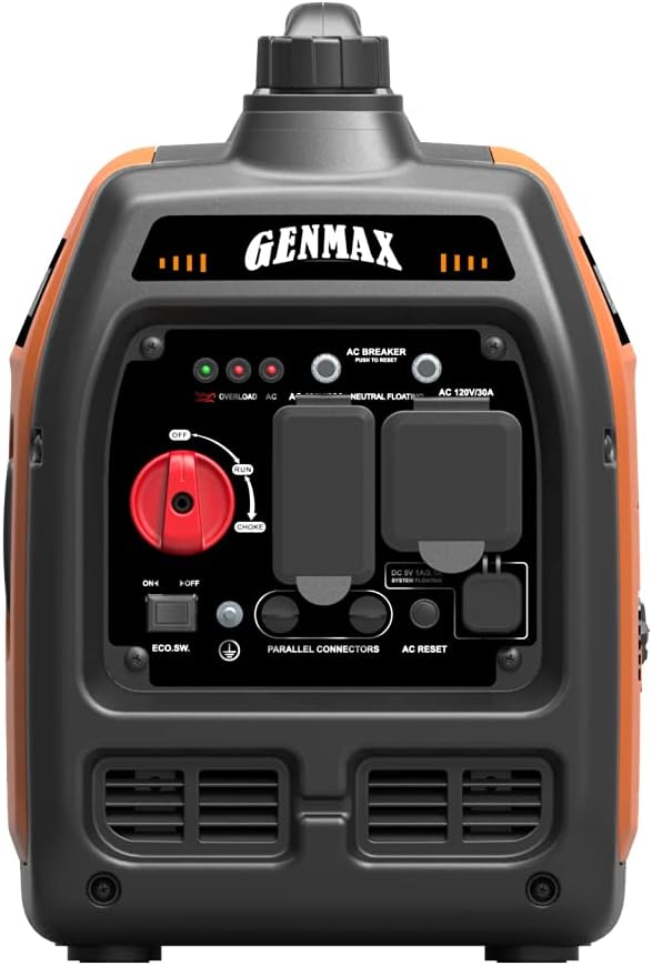 GENMAX Generator,EPA Compliant, Eco-Mode Feature, Ultra Lightweight for Backup Home Use & Camping
