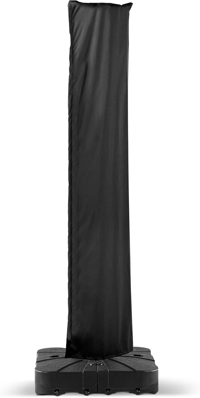 Patio Cantilever Umbrella Cover Outdoor Offset umbrellas Covers with Zipper and Rod UV Resistant Waterproof for Pool Deck Garden, Black