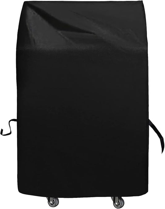 Grill Cover 30in, iCOVER Waterproof BBQ Covers for Two Burner Small Vertical Smoker, Lightweight Easy On/Off, Dustproof UV-Resistant Fit Grills with Collapsed Side Tables