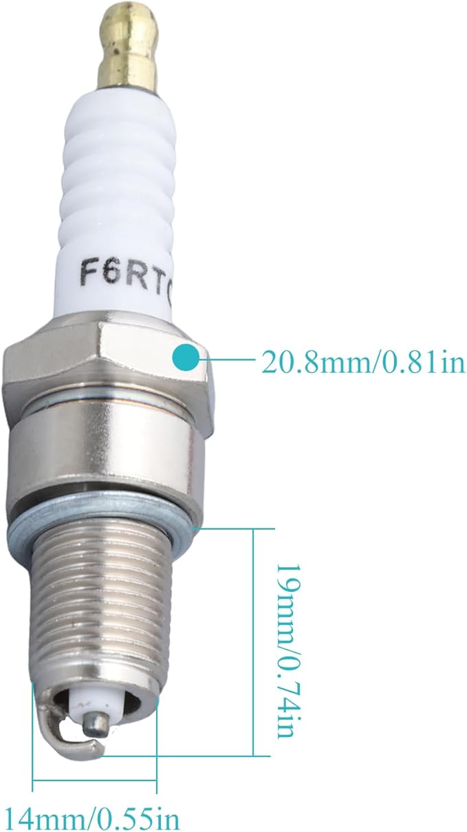F6RTC Spark Plug for MTD 951-10292 751-10292, 2PCS Spark Plug for F6RTC CUB CADET OCC-751-10292 Lawn Mower Snow Blowers Generator