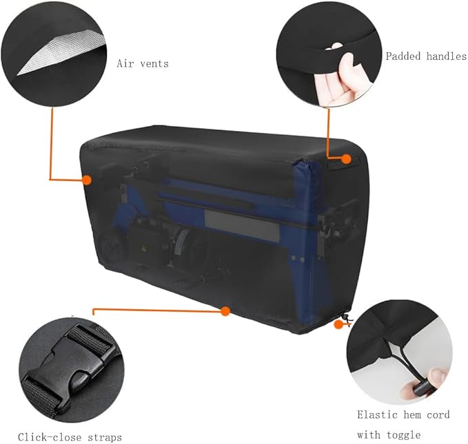 Log Splitter Cover Waterproof 900D Oxford Cloth 37.8" x 11.8" x 19.3" Suitable for 5-9 ton Gas or Electric Log splitters Weather-Resistant Wood Splitter Cover (5-9 Ton)