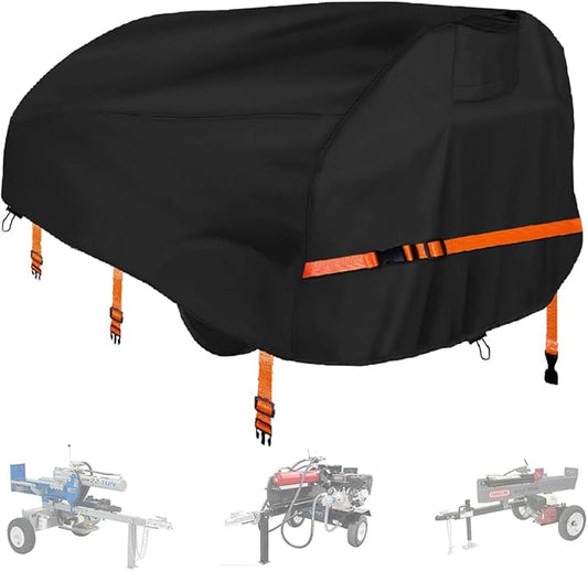 Log Splitter Cover for 15-45tons Log Splitter (89×45×39 inch), 900D Oxford Cloth,All Weather Protection, Heavy Duty Wood Splitter Cover Wateproof,Black