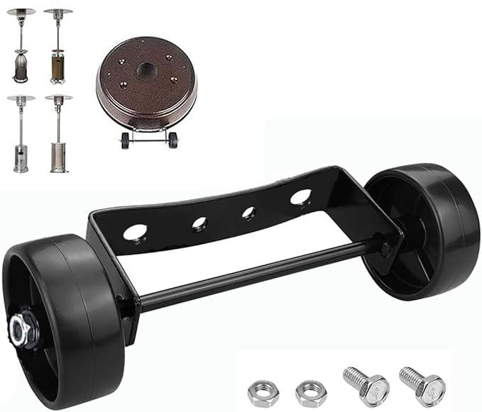 Universal Patio Heater Wheel Kit-Easy to Move/Install-Gas Patio Heater Replacement Universal Movable Wheel, Patio Heater Parts Outdoor Umbrella Gas Heater Wheel