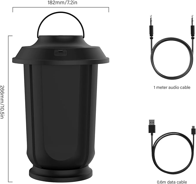 Onforu Outdoor Bluetooth Speaker, 2 Pack 40W True Wireless Stereo Dual Pairing Lantern Speakers for Patio, with 20 Warm White LED Lights, Richer Bass for Indoor Outdoor Camping Waterproof