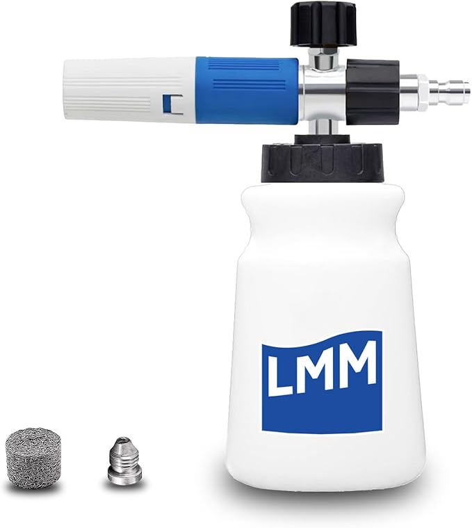 Foam Cannon LMM V2.0 for Pressure Washer with 1/4 Inch Quick Connector Snow Foam Lance for Car Washing with Adjustable Thick Foam