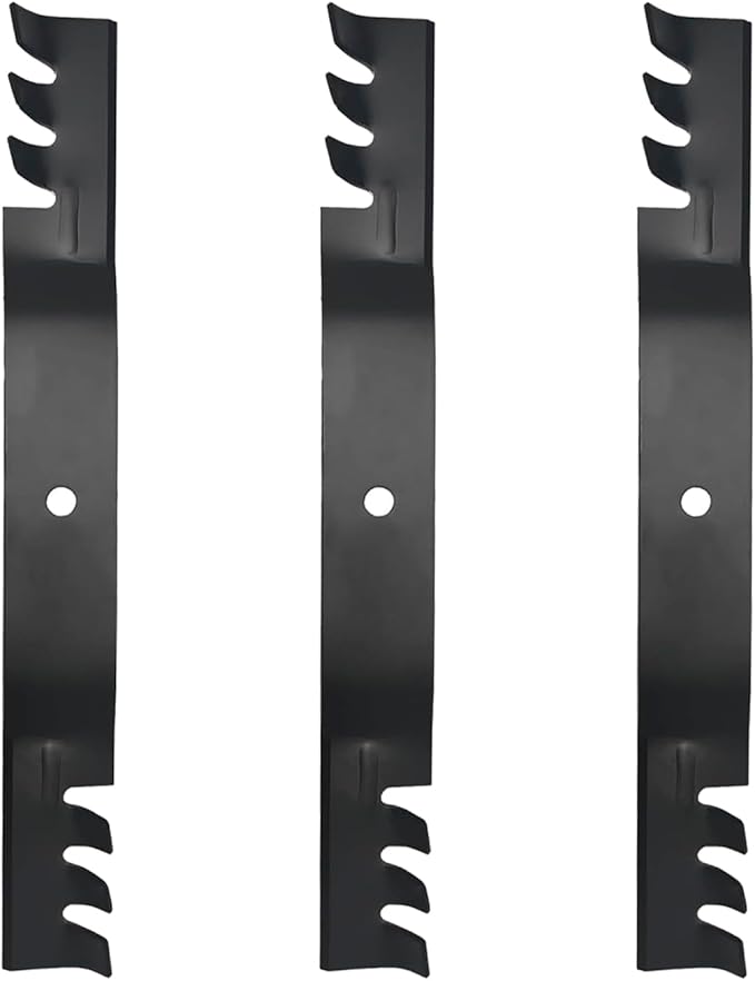110-6837-03 Lawn Mower Toothed Mulching Blades Set Replace 115-5059-03 112-9759-03 112-9759 115-5059 for Toro Timecutter SS5000 SS5060 MX5050 MX5000 MX5075 Z5000-50'' Deck (3 Pack)