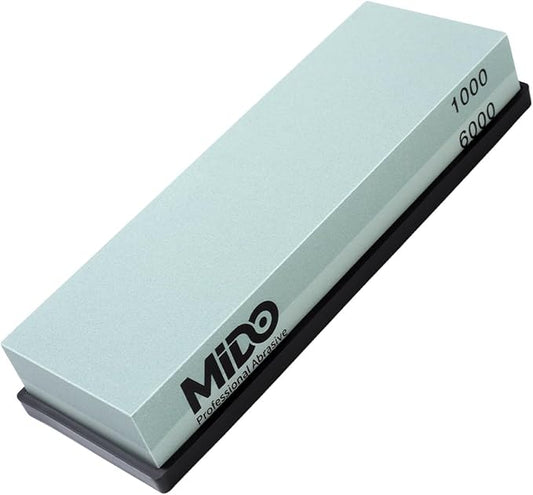 1000/6000 Grit knife Sharpening Stone Dual Sided Whetstone with Non-Slip Rubber Base, Premium knife Sharpener for Kitchen, Hunting, Pocket Knives and Blades