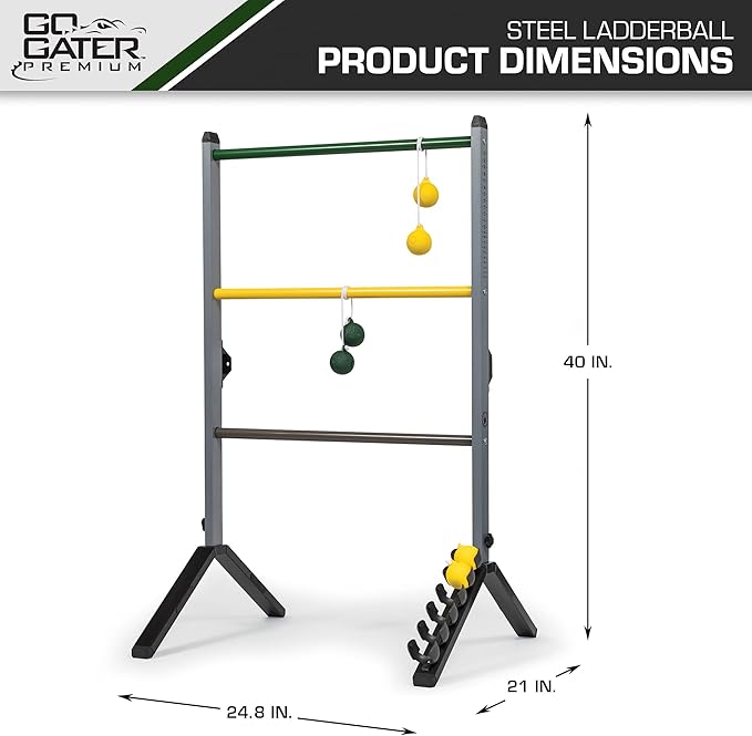 EastPoint Sports Go! Gater Premium Steel Ladderball Set - Features Sturdy Steel Material, Built-in Scoring System, Complete with All Accessories