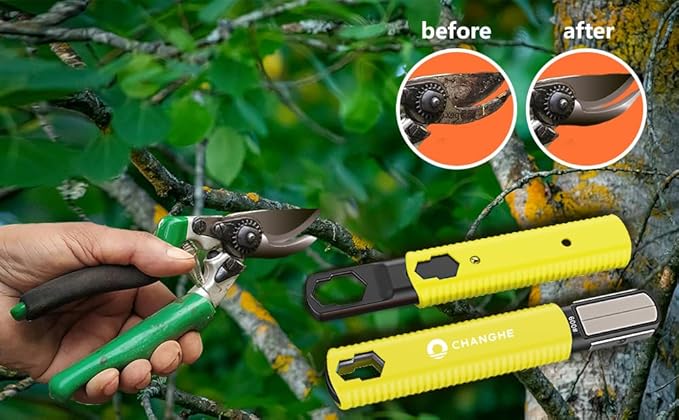 Multi Garden Tool Blade Sharpener - For Sharpening Lawn Mower Blades, Garden Pruners, Axe, Machete, Hedge Shears, Scissors, Hatchets, Pocket Knife Sharpener, speedy sharp sharpener