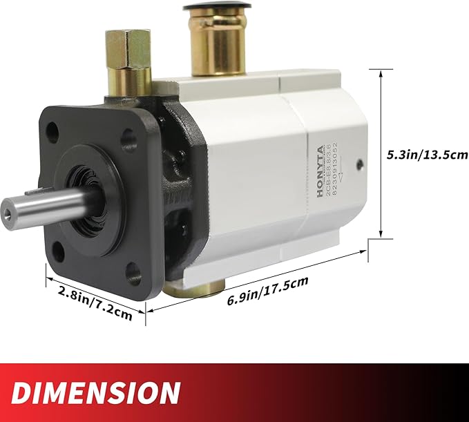 RYFT Hydraulic Log Splitter Pump 11GPM 2-Stage Gear Pump, HI/LO Gear Pump, Wood Splitter Pump 3000 PSI,3600RPM Aluminum Log Spliters Pumps 1/8" Keyed Shaft for Log Splitters