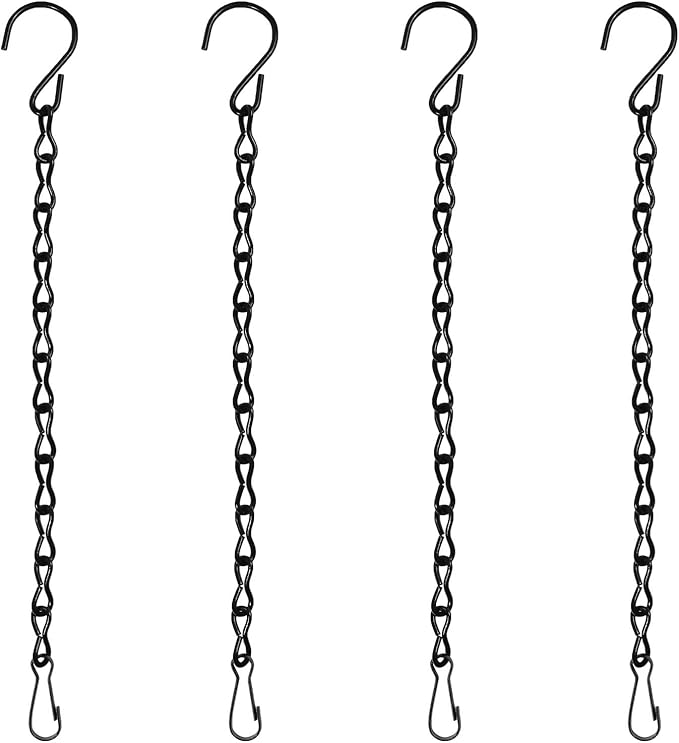 12 Pack 12 Inches Hanging Chain for Bird Feeders, Planters, Birdbaths, Billboards, Lanterns, Chalkboards, Decorative Ornaments (12 Inch 12pc)