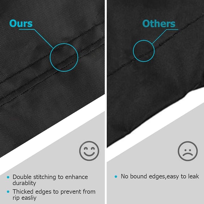 iCOVER Grill Cover, 58 inch BBQ Grill Cover for Outdoor Grill, Anti-UV & Fade Resistant Gas Grill Cover, Waterproof Barbecue Grill Covers for Weber, Char-Broil, Nexgrill and More, Black