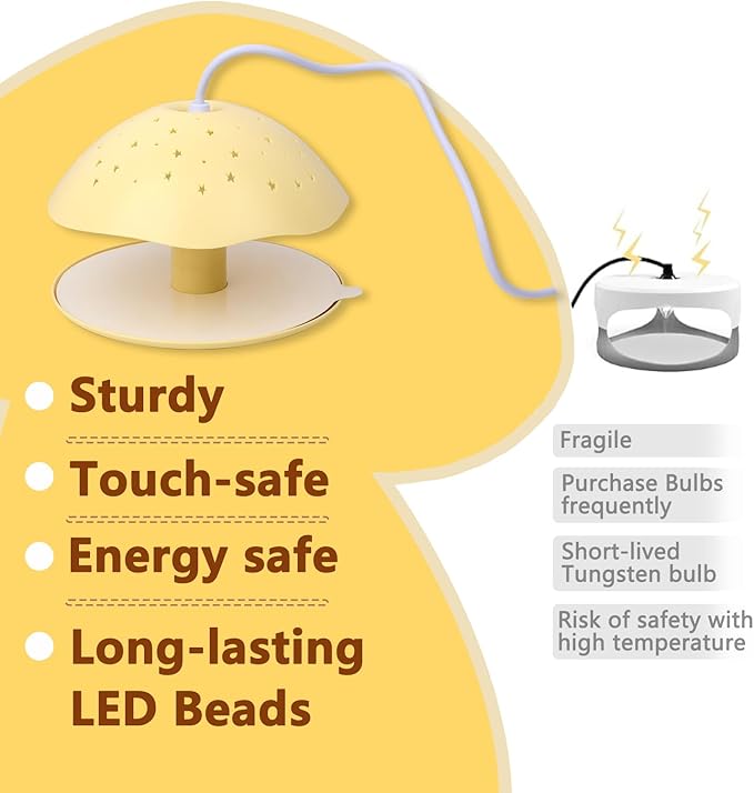 2 Packs Flea Traps for Inside Your Home, with 12 Sticky Discs & 4 LED Bulbs & 2 Electric Wires, Friendly to Pets & Children, Indoor Bed Bug Flea Light Trap Pest Control
