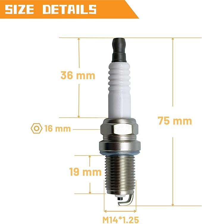 Spark Plug Replace for Champion RC12YC NGK BCPR5E Torch K5RTC Briggs and Stratton 491055S 3 Pcs