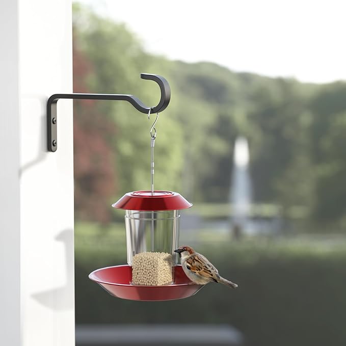 14 Inch 2 Pack Heavy Duty Outdoor Plant Hangers for Hanging Baskets, Iron Plant Brackets Outside, Metal Plant Wall Hooks for Lantern, Bird Feeder