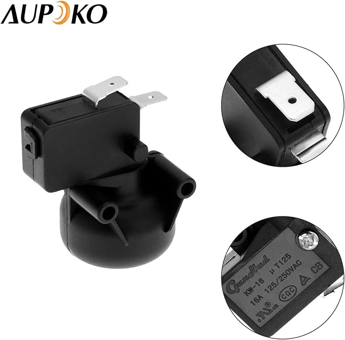 Aupoko Micro Anti Tilt Dump Switch for Patio Heater, 2Pcs THP-ATM Tip Over Switch Fits for Propane Gas Patio Heater Tank Top Cabinet heaters Outdoor or Room Heater FD4 Dump Switch 16A 125VAC 20A T125