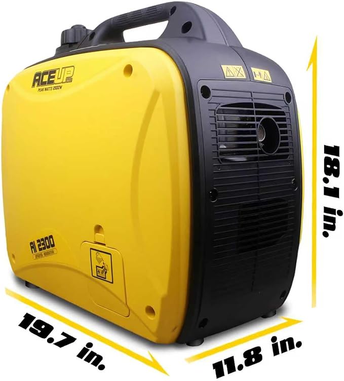 Aceup Energy 2300 Watt Portable Inverter Generator, Super Quiet Gas Generator for Home Use, EPA Compliant, Lightweight RV Ready