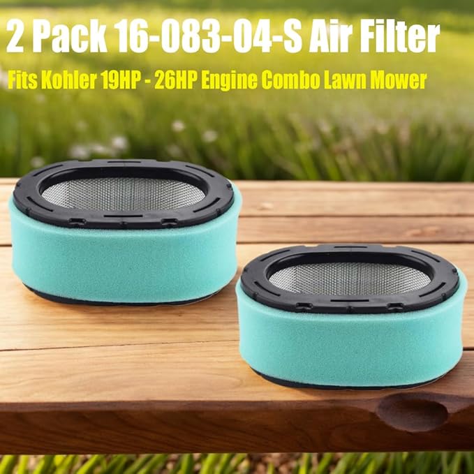 16-083-04-S Air Filter 2 Pack for Kohler 7000 Series Engine ZT710-ZT740 KT715-KT745 19HP-26HP Lawn Mower Replace Bad Boy 063-5003-00 16 083 04-S 1688304 16 883 04-S1 16-083-05-S