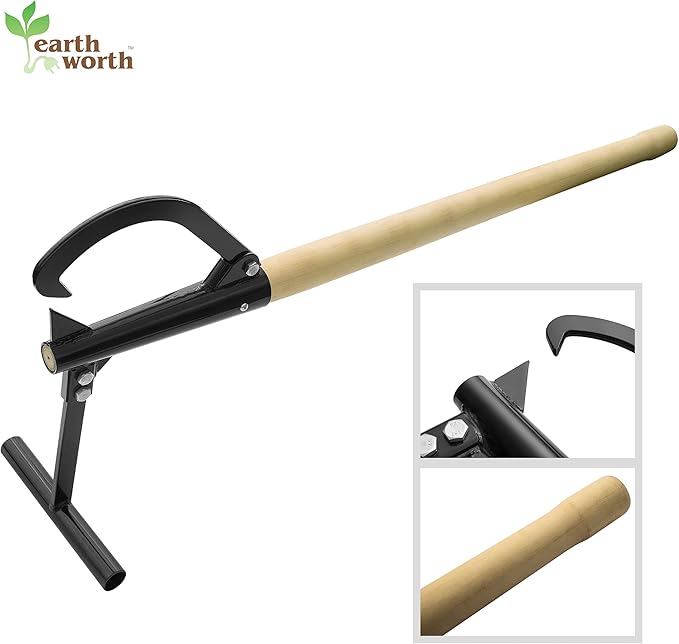 Timberjack Log Lifter - 48-Inch Wood and Metal Log Splitter Tool with 14.5-Inch Log Opening - Helps Hoist, Move, and Chainsaw Logs by Earth Worth
