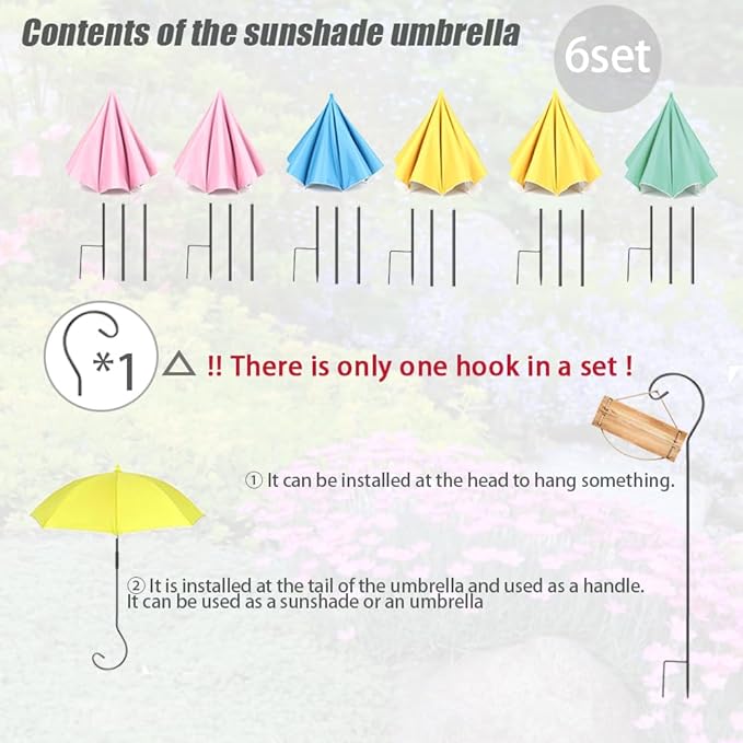 Plant Umbrellas for Outdoor Plants, Garden Umbrella Shade for Plants,Adjustable Height Provides shade cloth for Plants to Protect Their Flowers from Intense Sunlight and Rain(18.8 inches to 35.58 inches)