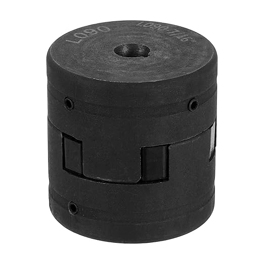 uxcell 1/2" to 7/16" L090 Flexible 3-Piece L-Jaw Coupling Coupler Set & Buna-N NBR Rubber Spider for Log Splitter Hybrid Equipment