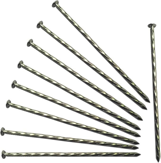 12 Inch Landscape Stakes,Galvanized Metal Garden Stakes,Metal Edging Anchoring Spikes for Artificial Turf, Paver Edging, Weed Barrier, Tent, Camping, Carpentry,( 20 Pack)